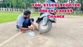 how to change brake cable tow stuck scooter #lml #vespa/basic work part 4