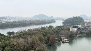 Guilin panorama from the roof of the Lijiang Waterfall Hotel 漓江大瀑布饭店