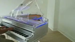 LED Crystal Piano Handcrafted transparent acrylic  Grand Pianos luxury