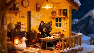 Winter Study with Lofi Cat 📖 Chill Lofi for Relaxation 🐱 Calm Lofi for Focus & Relax