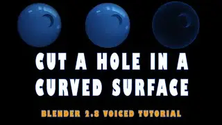CUT A HOLE IN A CURVED SURFACE (without bool) in Blender 2.8