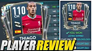 NOW AND LATER 110 THIAGO PLAYER REVIEW! THE BEAST IN FIFA MOBILE 21! FIFA Mobile 20 Pre Season