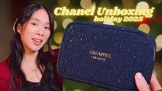 Распаковка праздничной коллекции косметики Chanel ✨ Обзор косметички, брелоков и набора для губ