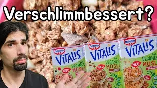 Besser als das Original? 🧐 Die NEUEN Dr. Oetker Vitalis Knusper-Müslis vegan im Härtetest!