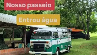 Entrou água em nosso passeio.