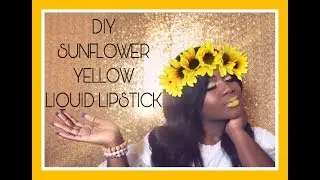 DIY HOMEMADE LIQUID MATTE LIPSTICK | SUNFLOWER 🌻 YELLOW