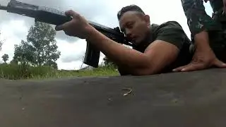 Gila !! SNIPER latihan bareng TNI jarak 100 meter Head Shoot !!