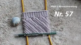 Sockenmuster Nr. 57 - Spiralmuster mit nur einer Runde stricken / knitting sock pattern