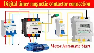 Digital timer magnetic contactor connection | 3 phase motor contactor Wiring Diagram with timer