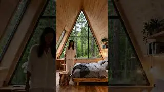 Cozy A-Frame Cabin in the Woods 🌲 | Scandinavian Minimalist Retreat 🏡✨