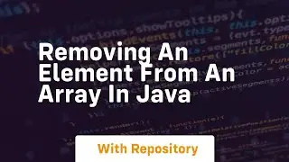 removing an element from an array in java