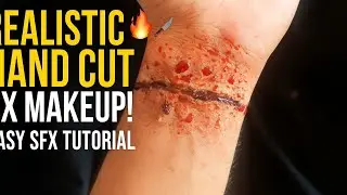 Realistic Hand Cut SFX Makeup Tutorial | Easy Fake Wound FX for Beginners