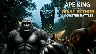 Ape King vs Giant Python: Monster Battles &ndash; Fierce Clash in the Ancient Jungle!