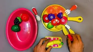 Fun Learning Names of Fruit and Vegetables Wooden Toys Cutting Fruit Education videos Fun for Kids 1