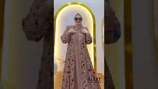 Model baju gamis terbaru motif cantik dan mewah (2)