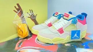 1 в 1 ОРИГИНАЛ! Обзор реплики Nike Air Jordan 4 Retro x Union LA 'Guava Ice'