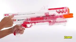 LANZADOR TRANSPARENTE ORBIT CON 24 PELOTAS X-SHOT CHAOS - 26052