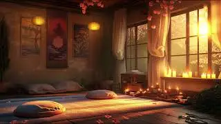 Warm & Cozy Boho Retreat | Candlelit Yoga Ambience with Spring Breeze