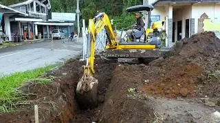 KOMATSU PC40MR vs DEERE 310K! Mini Excavator & Backhoe TEAM UP for Parking Lot Build