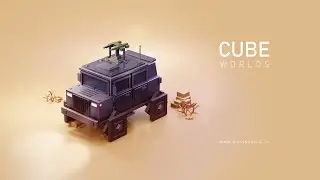 Cube Military Vehicle ( Cube worlds 06 ) Default Cube Modeling & Rendering Process | Blender 3.0