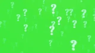 Question mark signs green screen background