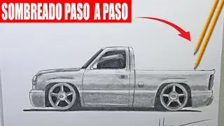 Como SOMBREAR Dibujo paso a paso / CHEVROLET SILVERADO - dibujos de trocas