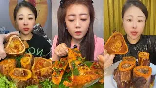 Asmr Chinese Bone Marrow Mukbang | 중국골수 먹기 먹방 | 중국먹방/골수먹방/골수먹기 먹방 | 쇠고기골수 먹방 | 중국음식 먹기 쇼 #764