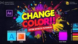 Измените ЛЮБОЙ цвет в After Effects! | Текст, фигуры и сплошные заливки за 1 минуту!