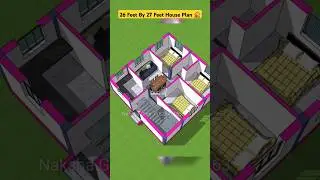 26 Feet By 27 Feet Ghar ka Naksha #homeplan #naksha #shortfeed #nakshaghar