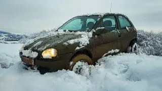 Poti Merge cu un Opel Corsa b 1.2 pe Zapada Mare?  Era sa ne Sara Rotile..