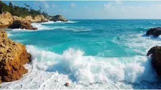 Beautiful Relaxing Jazz with Ocean Waves on the Tropical Island