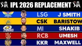 TATA IPL 2026 All Replacement Including Umesh Yadav in RCB | IPL 2026 Official Replacement List