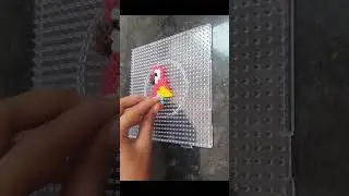parrot with pixels beads#game#art#puzzle#trending#easy#beautiful#birds#parrot#simple#valli sisters