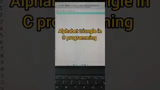 Alphabet triangle using C programming language #cprogramming #shorts #triangle #programminglanguage