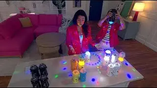Improvements 4-pack 4-in-1 Lanterns with Flame & Party Lighting