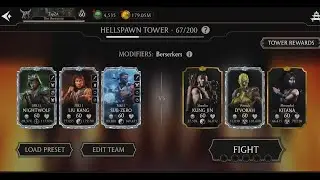 MK Mobile - Hellspawn Tower Fatal 67-71 Auto Fighting 2024-07-31