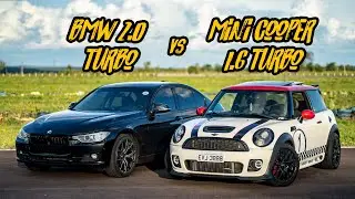BMW 320I VS MINI JCW MANUAL STG2! PLAYSTATION VS HOTWHEELS