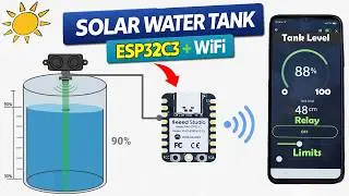 I Built a Solar Powered Water Tank Level Sensor with ESP32, A02YYUW, and Blynk