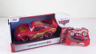 JADA Toys Pixar Disney Cars Lightning McQueen RC Remote Control Car 2.4Ghz 19 cm