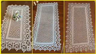 100 прекрасных идей для вязаных крючком скатертей-дорожек #СделайСам #увлечение #вязаниекрючком