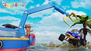 Monster Trucks Rescue - 3 | Nursery Rhymes For Kids - GiggleBellies