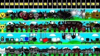 Incredibox Sprunki all in one ( Computer, Mr. Sun, Wenda, Simon ) 21 Phase  ... Super new