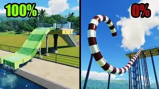 100% vs 0% Survival Chance Water Slides #2 (Planet  Coaster 2)