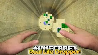 Realistic MInecraft - REAL LIFE LITTLE ROPO IN THE DROPPER!