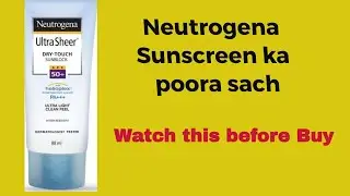 Neutrogena  Ultra Sheer Dry-Touch Sunblock spf 50+ REVIEW / Sunscreen Review in Hindi