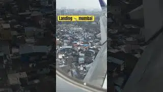Flight landing mumbai airport 🛬 #travel #shorts #minivlog