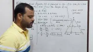 In the given figure XZ is parallel to BC. AZ = 3cm, ZC = 2cm, BM = 3cm and MC = 5cm. Find the length
