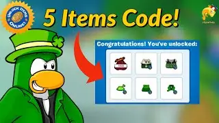 5 FREE ITEMS! St Patrick's Themed Code in Club Penguin Rewritten!