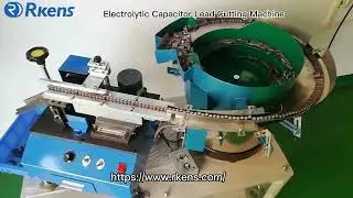 Automatic electrolytic capacitor components lead cutting machine with vibration bowl feeder