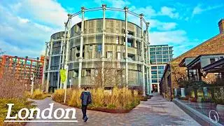 london walk january 2026 ⛅ From north King's Cross, Regent's Canal, to Russel Square Station ☁️, 4K